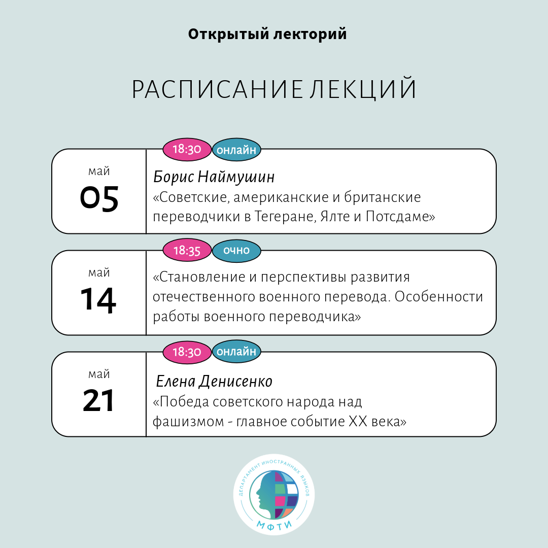 Лекции в образовательном проекте «Открытый лекторий»